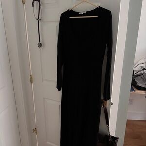 Reformation Classic Black Long Sleeve Dress